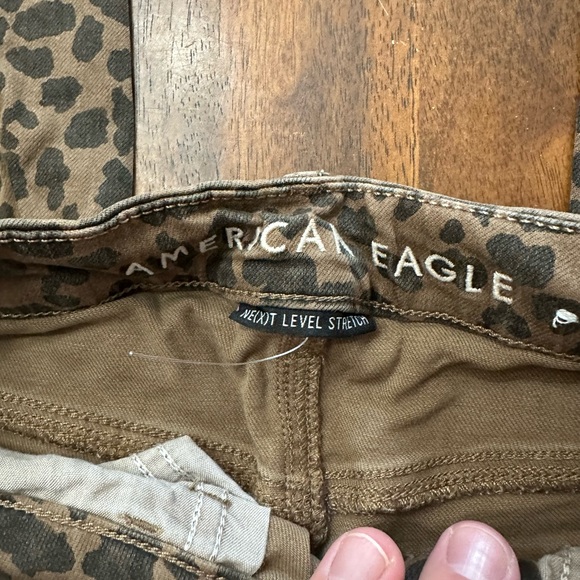 American Eagle next level stretch cheetah curvy super hi rise jeggings  size 6 - Picture 5 of 8